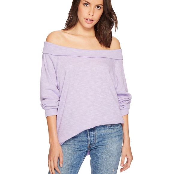 Free People Palisades Off the Shoulder Lilac Dust - Picture 7 of 8